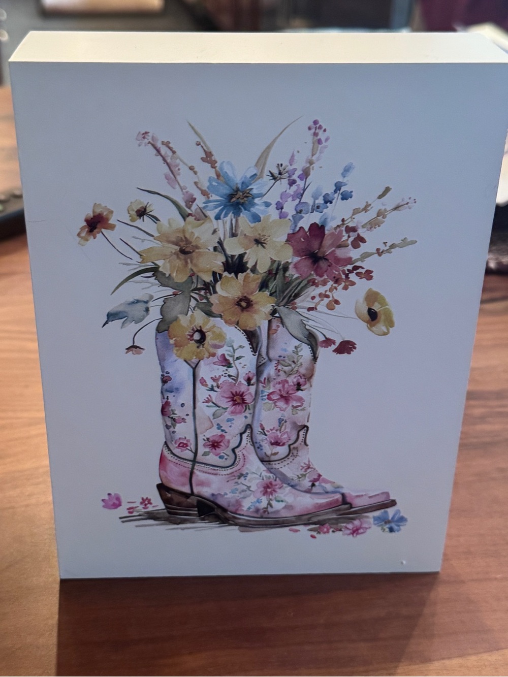 Floral Cowboy Boot Wall Art